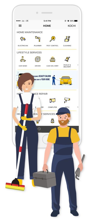  Let's Hire 's wide network of trusted and experienced services professionals ensures Electrical, plumbing, AC installation, repair and service, home appliance repair, fitness and beauty services, laundry and drycleaning doorstep delivery and online food delivery within the city limits on time.
